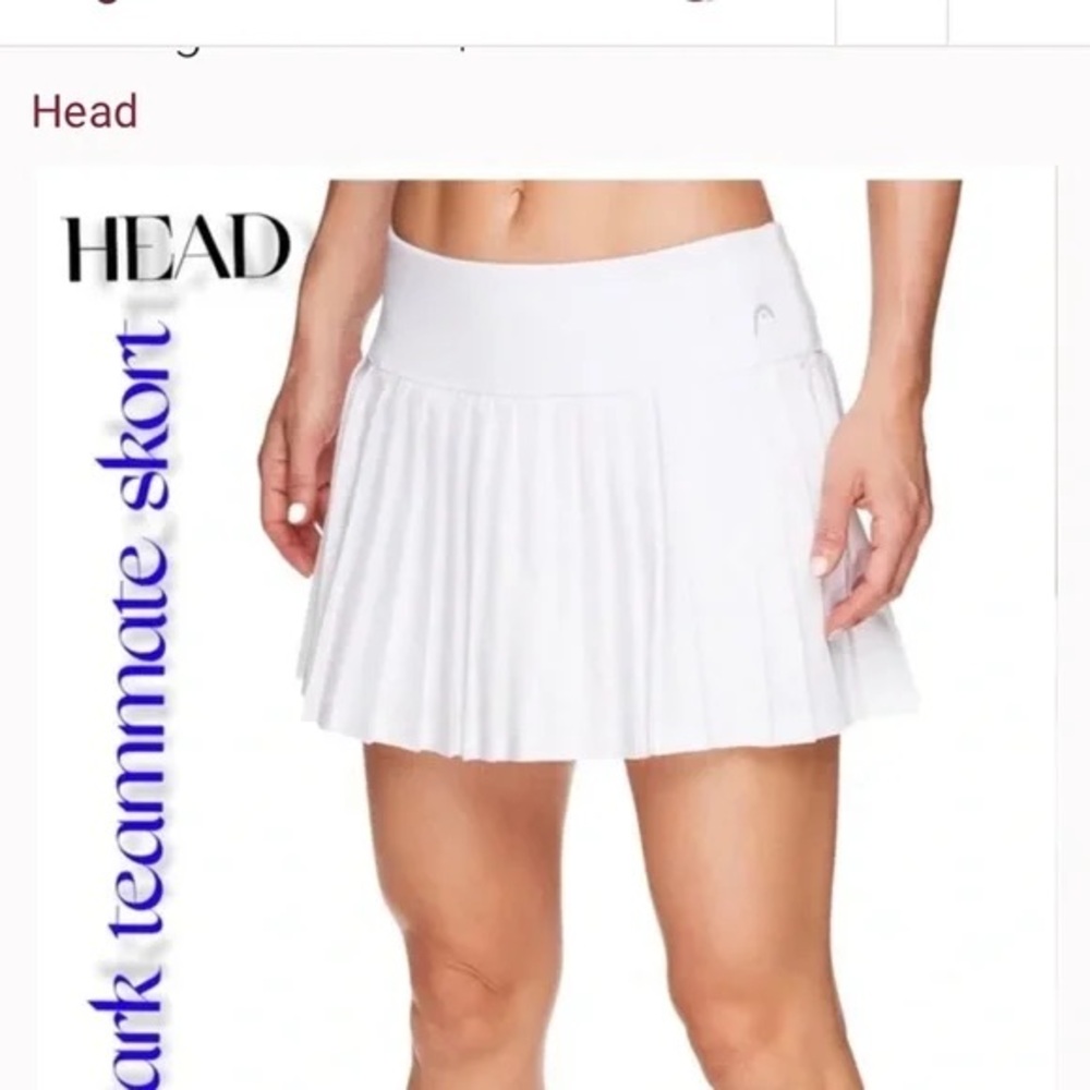 HEAD Women's Classic White Tennis Skirt